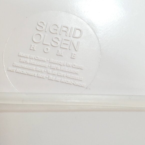 SIGRID OLSEN Set of 8 Appetizer Plates 6" Square Melamine Oyster Aw Shucks - Picture 7 of 10